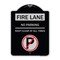 Signmission Fire Lane No Parking Keep Clear All Times Heavy-Gauge Aluminum Sign, 24" x 18", BS-1824-24004 A-DES-BS-1824-24004 - alternate 1